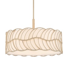 Golden 4501-5P AM - Wry Lighting Simbolo 5-light Pendant in Almond